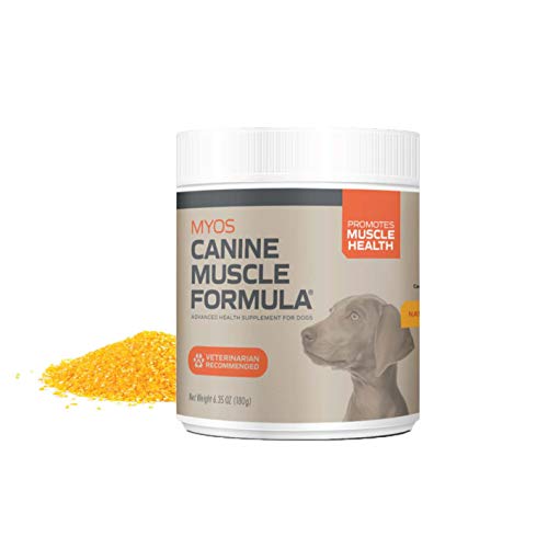 MYOS Canine Muscle Formula - Clinically Proven All-Natural Muscle Building Supplement - Reduce Muscle Loss in Aging Dogs and Improve Recovery from Injury or Surgery, 6.35 Ounce