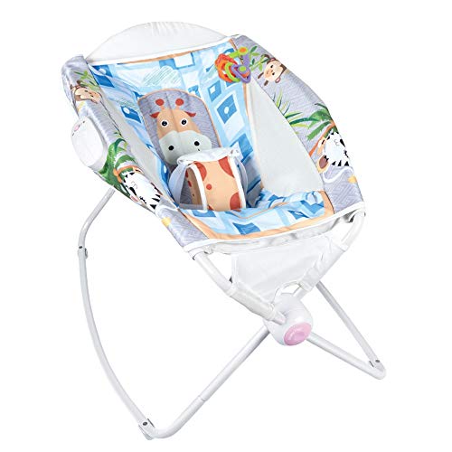 Btybess Foldable New Infant-to-Toddler Baby Bouncer, Soothing Baby Sleep with Soothing Vibrations Baby Rocker, 0-36 Months Compact Fold for Storage Or Travel Bouncer Chair (Color : B)