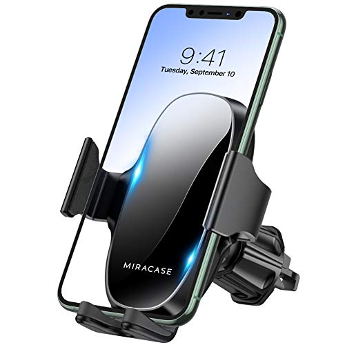 2021 Upgraded Miracase Car Phone Mount, Air Vent Cell Phone Holder for Car, Universal Car Phone Holder Cradle Compatible with iPhone 12 Pro Max/12/11 /11 Pro Max/XR/Xs/8/7,S10+ and More