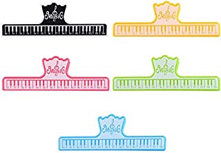 Bluecell 5pcs Plastic Music Book Clips Music Page Holder for Sheet Music Stands - Perfect for Kids, Adults, Music/Piano Players Musicians