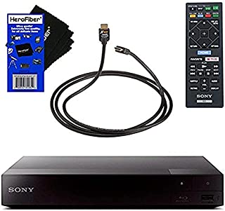 Sony BDP-S3700 Blu-Ray Disc Player with Built-in Wi-Fi + Remote Control + Xtech High-Speed HDMI Cable w/Ethernet + HeroFiber Gentle Cleaning Cloth
