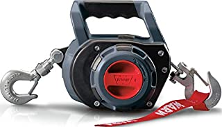 WARN 101575 Handheld Portable Drill Winch with 40 Foot Synthetic Rope: 750 lb Pulling Capacity