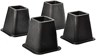 Home-it 5 to 6-inch SUPER QUALITY Black bed risers, helps you storage under the bed 4-pack (Black)