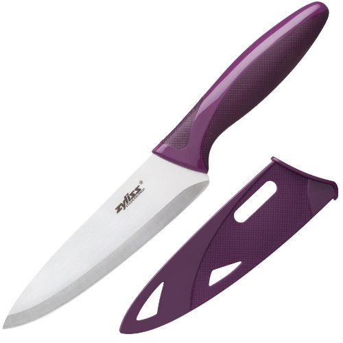 Zyliss Zyliss-31380 Utility Kitchen Knife with Sheath Cover, 5.25-Inch Stainless Steel Blade, Purple, Paring