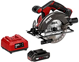 SKIL 20V 6-1/2 Inch Cordless Circular Saw, Includes 2.0Ah PWRCore 20 Lithium Battery and Charger - CR5406-10