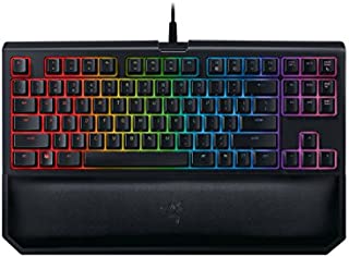 Razer BlackWidow TE Chroma v2 TKL Tenkeyless Mechanical Gaming Keyboard: Green Key Switches, Tactile & Clicky, Chroma RGB Lighting, Magnetic Wrist Rest, Programmable Macros, Classic Black