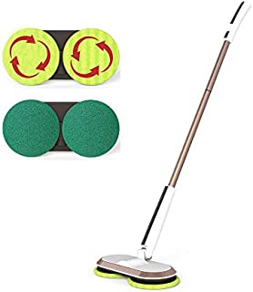 GOBOT Cordless Electric Mop, Scrubber Powerful Cleaner Handheld 180° Automatic Rotary +2 Extra Accessories, Polisher for Hard Wood, Tile, Vinyl, Marble and Laminate Floor