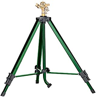 Orbit 58308Z Brass Impact Sprinkler on Tripod Base, Green