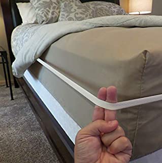 The Rubber Hugger - The Bed Sheet Holder Band  NEW Approach For Keeping Your Sheets On Your Mattress  No Sheet Straps, Sheet Clips, Grippers, or Fasteners. (Medium Size For Queen Mattress)