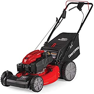 Craftsman M275 159cc 21-Inch 3-in-1 High-Wheeled Self-Propelled FWD Gas Powered Lawn Mower, with Bagger, Red