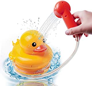 mothermed Bath Duck Shower Bathtub Toys for Kids Baby Bath Sprayer Duck Toys Battery Operated Water Pump Spray Water Bathtub Hand Shower with Big Yellow Duck Baby Swimming Pool Float and Play Bubbles