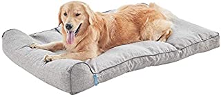 BDEUS 50 x 36 x 6.5In Orthopedic Large Pet Dog Bed Traditional Sofa Couch Pet Bed Mattress with Removable Cover and Pillow, Anti-Slip Bottom for Dogs & Cats - Jumbo XL for 90-200 lbs Large Dogs