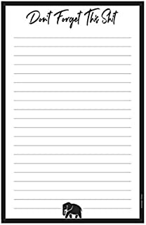 Dont Forget This Shit, Large Magnetic Notepad for Refrigerator | Grocery List, Shopping List, To Do List, Memo Pad, Honey Do List, Funny Gift Idea, 8.5 x 5.5 in (50 Sheets)