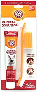 Arm & Hammer for Pets Clinical Care Dental Gum Health Kit for Dogs | Contains Toothpaste, Toothbrush & Fingerbrush | Soothes Inflamed Gums, 3-Piece Kit, Chicken Flavor