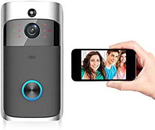 Video Doorbell V5 Wi-Fi/HD Video/Two Way Audio Camera (Black)