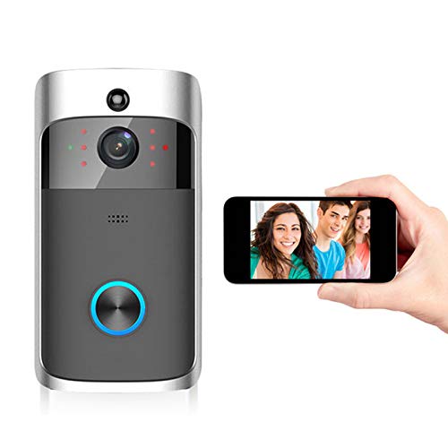 Video Doorbell V5 Wi-Fi/HD Video/Two Way Audio Camera (Black)