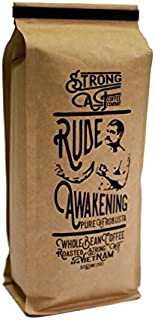 Strong AF Coffee - Whole Bean Coffee. Made from Organic, Vietnamese Beans. Gourmet, High-Quality, Pure Robusta Coffee, ideal for French press, Drip, or Espresso Machines. Available in 16oz.