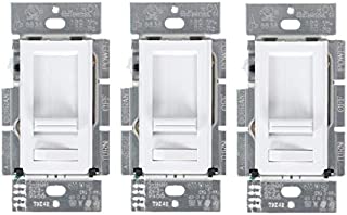 Lutron Electronics 3 Pack Dimmers LECL-153P-WH-3 White Lumea CL Dimmers Switch, Best dimming performance for LED Bulbs