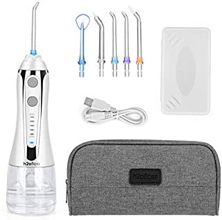 H2ofloss Cordless Water Dental Flosser, Portable Oral Irrigator for Teeth, Braces, Rechargeable & IPX7 Waterproof Teeth Cleaner for Home Travel