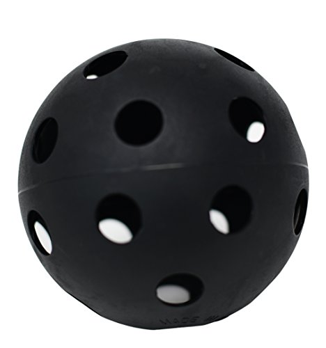 The Black Ball Indoor Black Pickleballs - 8 Count - High Visibility - 26 Holes