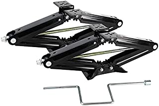 Open Road Brands 2 Pack Scissor Jacks for Camper, RV Jacks Trailer Jacks Stabilizer Leveling Scissor Jacks with Handle -24