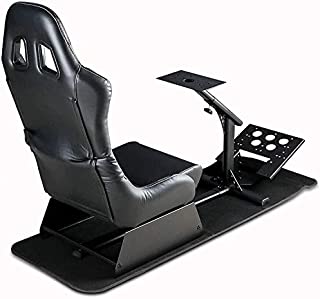 Dshot Racing Wheel Stand with seat Driving Seat Racing Simulator Cockpit Recliner with Gear Shift Mount for PS4, PS3, Xbox One, Xbox 360, Logitech, Thrustmaster