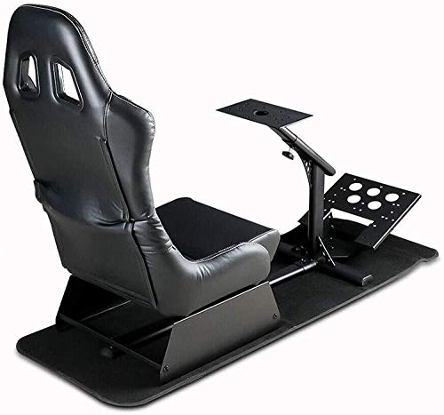 Dshot Racing Wheel Stand with seat Driving Seat Racing Simulator Cockpit Recliner with Gear Shift Mount for PS4, PS3, Xbox One, Xbox 360, Logitech, Thrustmaster