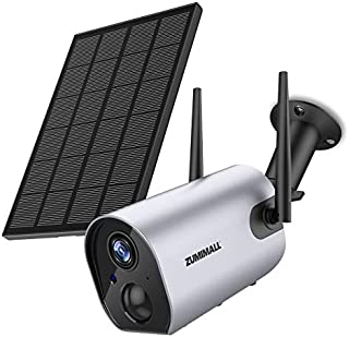 Wireless Security Camera Outdoor, Zumimall Solar Powered Surveillance Camera, 1080P Outdoor WiFi Security Camera, Night Vision, Two Way Audio, PIR Motion Detection, IP65 Waterproof