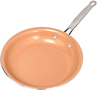 Red Copper 10 inch Pan by BulbHead Ceramic Copper Infused Non-Stick Fry Pan Skillet Scratch Resistant Without PFOA and PTFE Heat Resistant From Stove To Oven Up To 500 Degrees