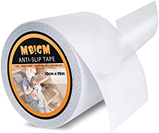 MBIGM Anti Slip Stair Treads Clear Tape, 4 Inches x 33 Feet Non Slip Safe Strips for Kids, The Elderly and Pets