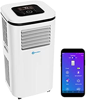 Rollibot ROLLICOOL Portable Air Conditioner w/App & Alexa Voice Control | Wi-Fi Enabled Portable AC & Dehumidifier | Quiet Operation, Easy Installation (14,000 BTU, White)