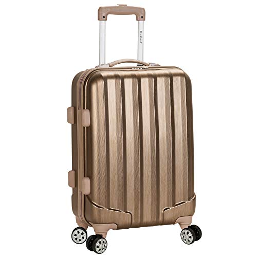 Rockland Santa Fe Hardside Spinner Wheel Luggage, Bronze, Carry-On 20-Inch