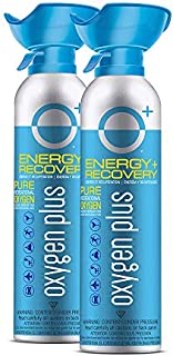 Oxygen Plus 99.5% Pure Recreational Oxygen Cans  O+ Biggi 2-Pack  Natural Breathing Remedy for Energy, Recovery  11 Liter Cans, 50+ Uses  USA-Made Facility Oxygen  High-Purity Canned Oxygen