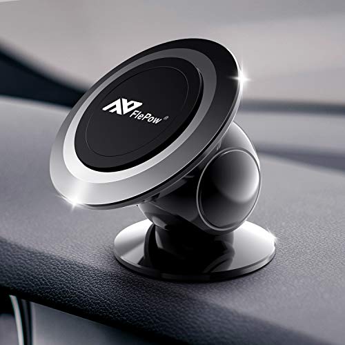 Magnetic Phone Car Mount- FlePow Universal 360° Rotation Magnetic Dashboard Cell Phone Holder for Car Compatible with Iphone 11 Pro Max Xr Xs 8 7 6S Se Galaxy Note 10 Plus S10+ 9 8 7 5G All Smartphone