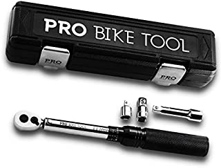 PRO BIKE TOOL 3/8 Inch Drive Click Torque Wrench Set 10 to 60 Nm  Bicycle Maintenance Kit for Road & Mountain Bikes, Motorcycle Multitool - Includes 1/2