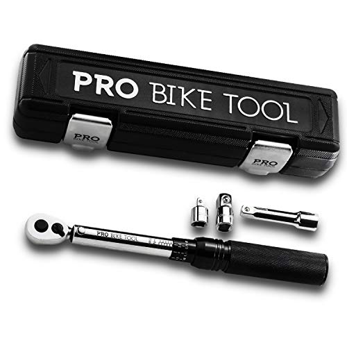 PRO BIKE TOOL 3/8 Inch Drive Click Torque Wrench Set 10 to 60 Nm  Bicycle Maintenance Kit for Road & Mountain Bikes, Motorcycle Multitool - Includes 1/2