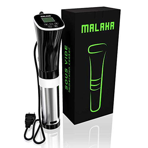 Malaha Sous Vide Cooker 1000W - Immersion Circulator - Professional Machine - Sous Vide Vacuum Heater - Accurate Temperature Digital Timer - Ultra Quiet Working Cooker