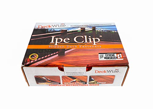 DeckWise (Grey) Ipe Clip Extreme Hidden Deck Fasteners, 3/32
