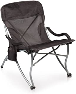 ONIVA - a Picnic Time Brand PT-XL Over-Sized 400-Lb. Capacity Outdoor Folding Camp Chair, Black