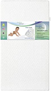 Evolur Sleep Comfort Lite Plus with Natural Eucalyptus Fiber Crib and Toddler Mattress, Greenguard Gold Certified