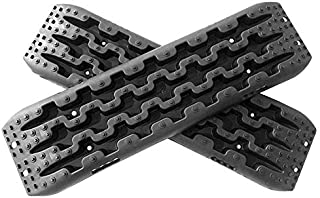 Yeeoy One Pair Set Traction Mats Black Fit to Unstuck Your Car from Snow Ice Mud and Sand Set of 2 Car Non-Slip Mats Orange Traction Mat Tire Aid Fit to Off-Road Mud Sand Snow Vehicle Extraction