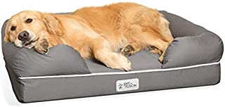 PetFusion Ultimate Dog Bed, Orthopedic Memory Foam, Multiple Sizes/Colors, Medium Firmness Pillow, Waterproof Liner, YKK Zippers, Breathable 35% Cotton Cover, Cert. Skin Safe, 3yr Warranty