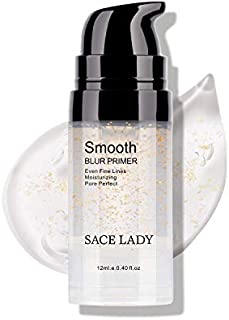 Face Makeup Primer, Big Pores Minimizer Perfect Cover, Pore Eraser Filler, Smooth Fine Lines Wrikles Makeup Base Blur Primer, Gold Foil Infused(12ml/0.40 Fl Oz)