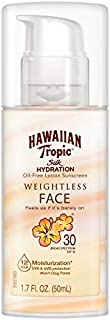 Hawaiian Tropic Silk Hydration Weightless Sunscreen Face Lotion, Broad-Spectrum Protection, SPF 30, 1.7 Ounces