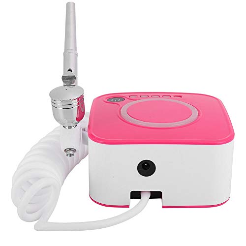 Makeup Airbrush Machine Set, Pink Air Compressor Nano Facial Care Sprayer for Deep Moisturizing Paint Color Cake Decoration(US)