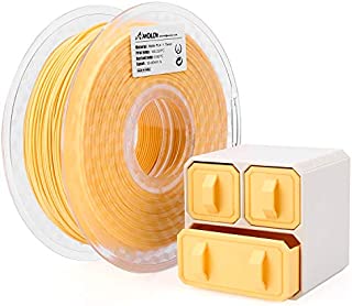 AMOLEN Filament 3D Printer Filament,PLA Filament 1.75mm,Matte Filament,No Shiny,No Wood,No Glow in The Dark,Light Yellow,1kg/2.2Lb