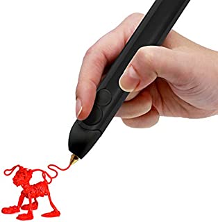 3Doodler Create+ 3D Printing Pen for Teens, Adults & Creators! - Black (2020 Model) - with Free Refill Filaments + Stencil Book + Getting Started Guide