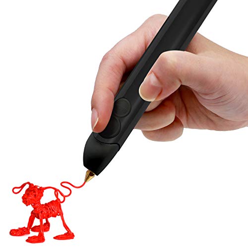 3Doodler Create+ 3D Printing Pen for Teens, Adults & Creators! - Black (2020 Model) - with Free Refill Filaments + Stencil Book + Getting Started Guide