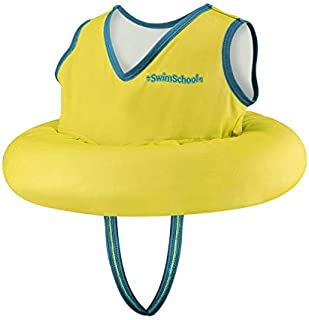 SwimSchool Deluxe TOT Swimmer for Kids, 4-in-1 Multi-Purpose Pool Float, Learn-to-Swim, Adjustable Safety Seat, Heavy Duty, Yellow, Model Number: SSO10165YL