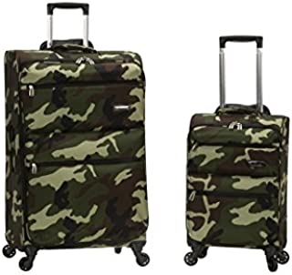 Rockland Gravity 2-Piece Softside Lightweight Spinner Luggage Set, Camouflage, (20/28)